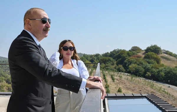 İlham Əliyev Şamaxıda Meysari Grand Hotel & SPA kompleksinin açılışını edib