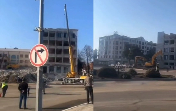 The former separatist nest in Khankendi is being demolished