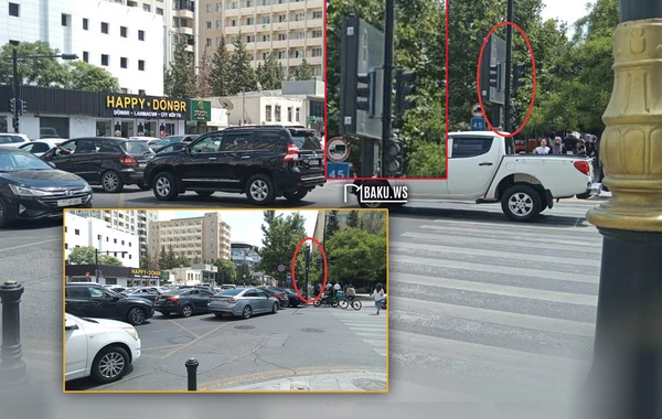 Paytaxtın mərkəzi küçəsində işıqfor işləmir