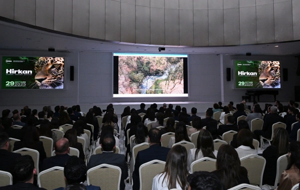 Leyla Əliyeva "Hirkan" sənədli filminin təqdimatında iştirak edib