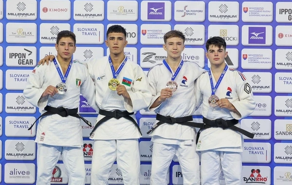Молодежная сборная Азербайджана по дзюдо заняла первое место на чемпионате Европы