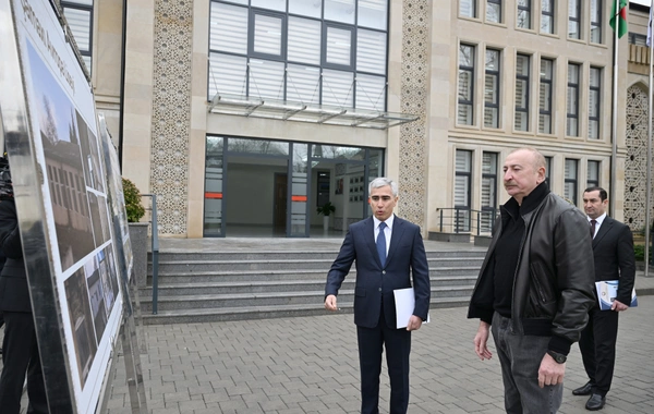 Prezident İlham Əliyev Şamaxı Avropa liseyinin yeni binasının açılışında iştirak edib
