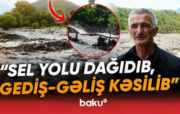 Kəndə gedən yol dağılıb, gediş-gəliş kəsilib - Zaqatalada güclü sel FƏSADLAR TÖRƏDİB