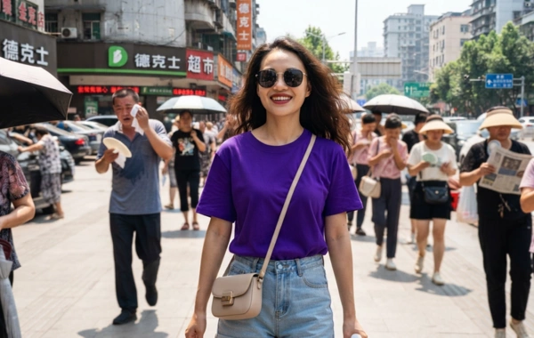 Scientists have created cooling purple clothing that radiates heat into space