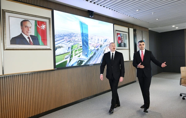 Prezident İlham Əliyev Mərkəzi Bankın yeni binasının açılışında iştirak edib