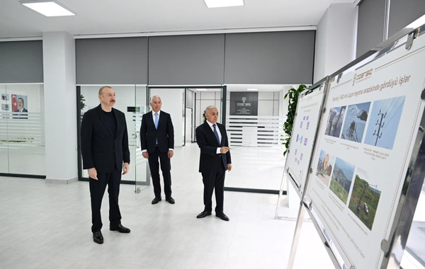 Prezident İlham Əliyev Laçın Elektrik Şəbəkəsi Rəqəmsal İdarəetmə Mərkəzinin açılışında iştirak edib