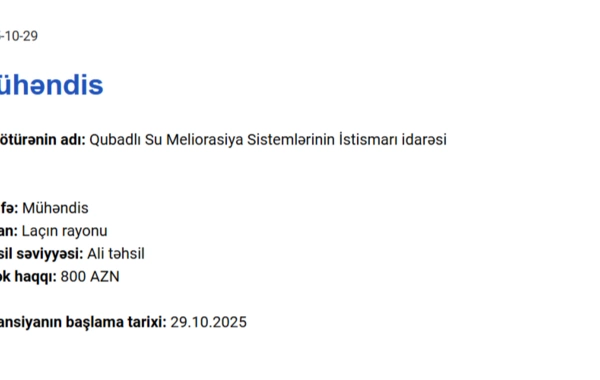 ВНИМАНИЮ желающих работать в Карабахе: зарплата до 1500