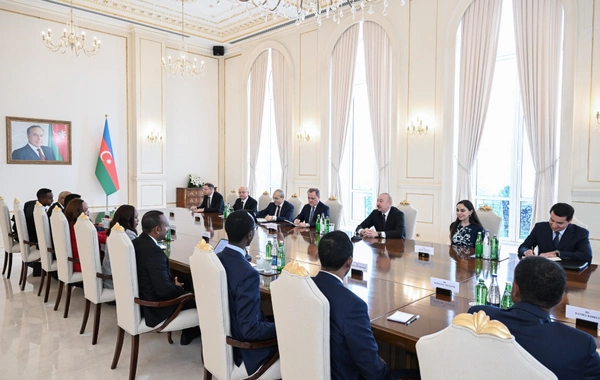 Состоялась встреча Президента Ильхама Алиева с премьер-министром Эфиопии в расширенном составе