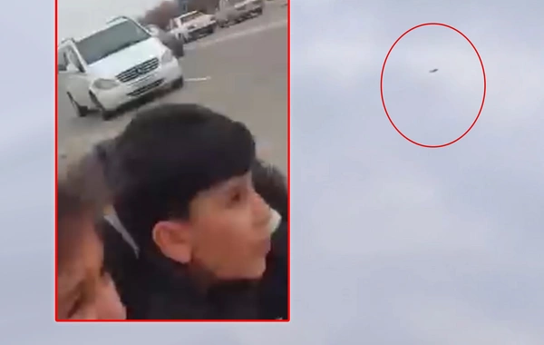 Момент падения БПЛА муллакратического режима Ирана вблизи школы Нахчывана