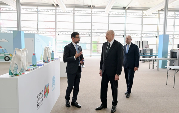 Prezident İlham Əliyev Bakı Olimpiya Stadionunun ərazisində WUF13 ilə bağlı görülən işlərlə tanış olub