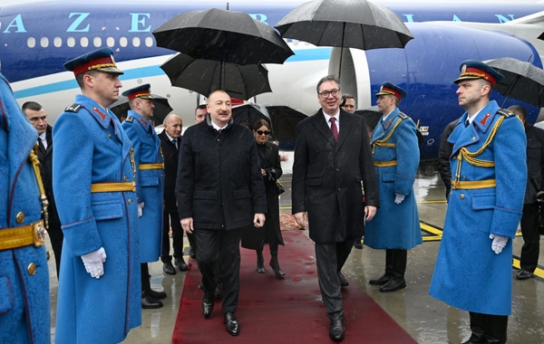 Президент Ильхам Алиев прибыл с официальным визитом в Сербию