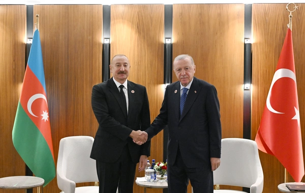 Prezident İlham Əliyevin Bişkekdə Türkiyə Prezidenti Rəcəb Tayyib Ərdoğanla görüşü olub