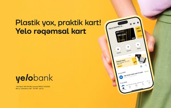 Filiala getmədən ödənişsiz rəqəmsal kart əldə et