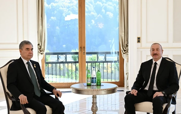 Ilham Aliyev met with the Chairman of the Halk Maslahaty of Turkmenistan in Gabala