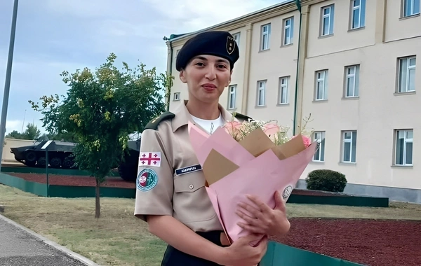 Gürcüstanda ilk dəfə azərbaycanlı qadın leytenant rütbəsi aldı
