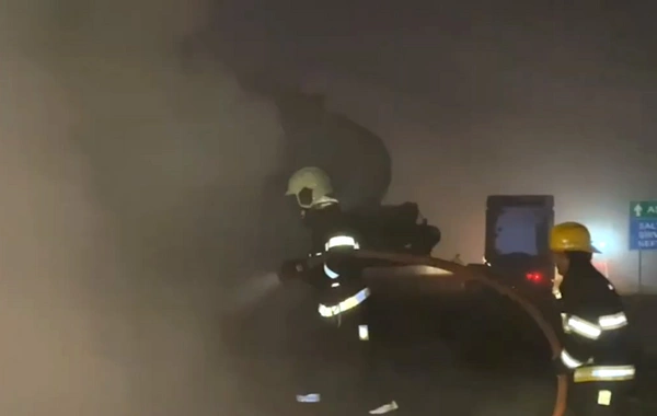 Ələt-Astara yolunda yük maşınında YANĞIN olub