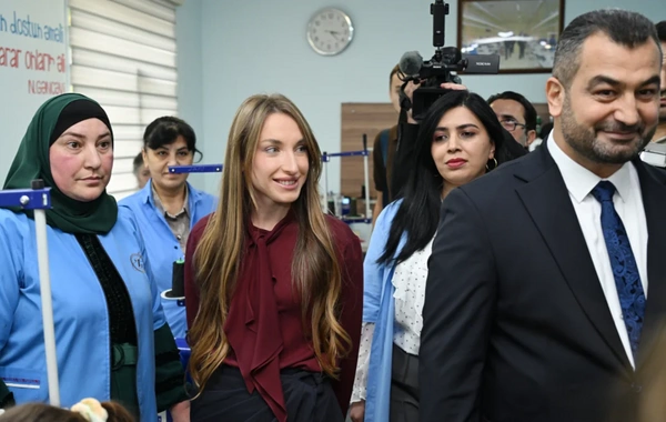Leyla Əliyeva Şamaxıda sosial tikiş müəssisəsinin fəaliyyəti ilə tanış olub