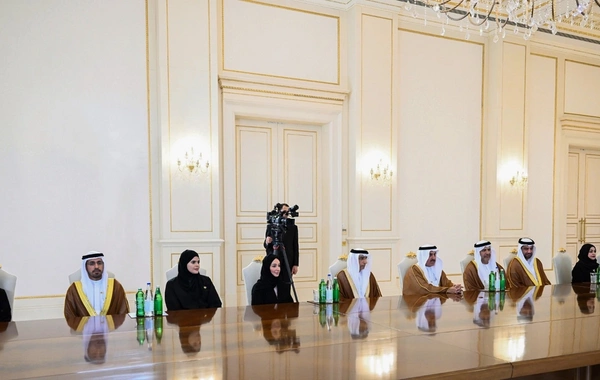 Prezident İlham Əliyev Birləşmiş Ərəb Əmirlikləri Federal Milli Şurasının sədrini qəbul edib Prezident İlham Əliyev Birləşmiş Ərəb Əmirlikləri Federal Milli Şurasının sədrini qəbul edib