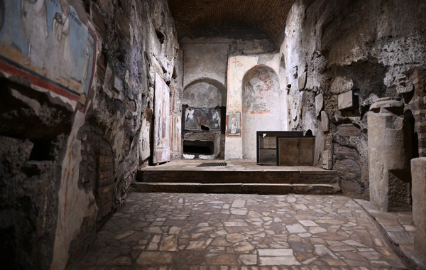 Мехрибан Алиева приняла участие в церемонии открытия проекта реставрации катакомб Святой Коммодиллы в Ватикане