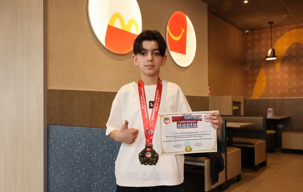 McDonald"s Azərbaycan dünya çempionu olan gənc karateçini dəstəklədi