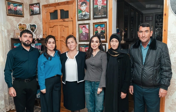 Leyla Əliyeva Mingəçevirdə şəhid ailəsini ziyarət edib, bir sıra sosial müəssisələrlə tanış olub