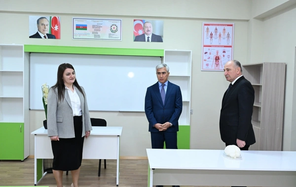 Ucarda Heydər Əliyev Fondunun təşəbbüsü ilə inşa olunan məktəb istifadəyə verilib