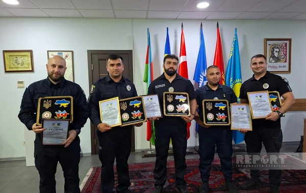 Ukrayna Milli Polisində xidmət edən azərbaycanlılar mükafatlandırılıb