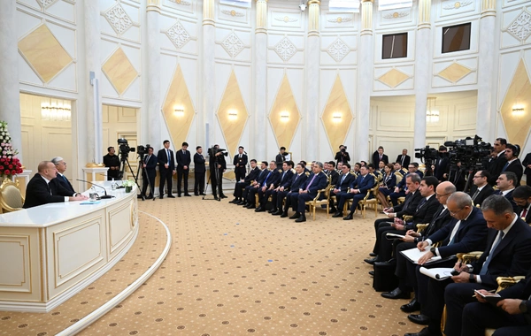 Azərbaycan və Qazaxıstan prezidentləri mətbuata bəyanatlarla çıxış ediblər