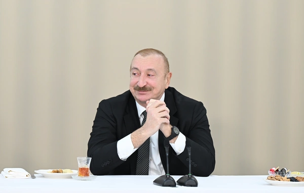Президент Ильхам Алиев принял участие в открытии 2-го жилого комплекса в Агдаме