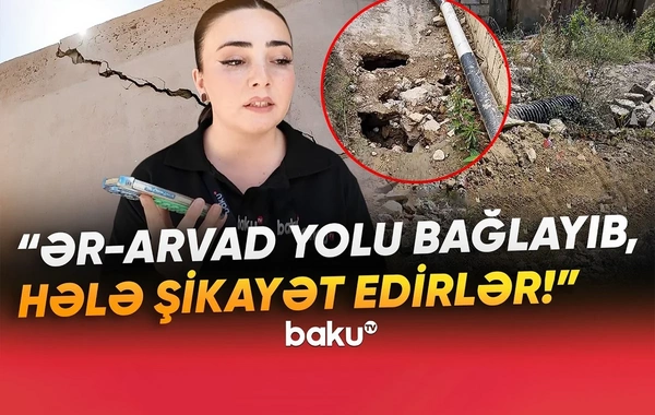 Badamdarda şambo dərdi: Tullantı suları yaşayış evinə ziyan vurur