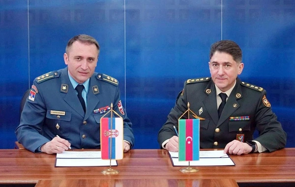 Между Азербайджаном и Сербией подписан План двустороннего военного сотрудничества