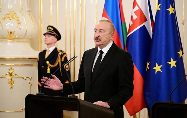 Azərbaycan və Slovakiya prezidentləri mətbuata bəyanatlarla çıxış ediblər