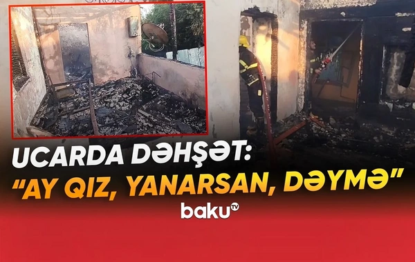 Ucarda ev yanıb kül oldu