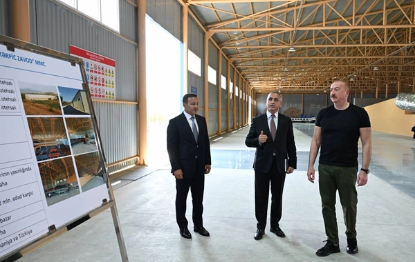 Xocalı kərpic zavodunun açılışı olub