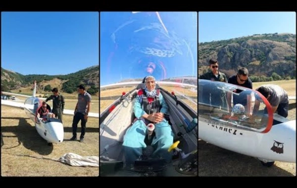 In Turkey, an 83-year-old grandmother's dream came true: she flew for the first time