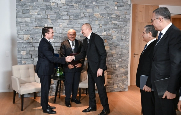 Ilham Aliyev met with the president of Brookfield Asset Management in Davos
