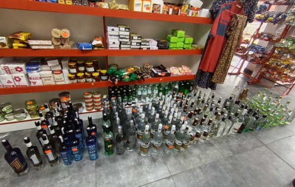 Füzulidə marketdə saxta alkoqollu içkilər aşkarlanıb