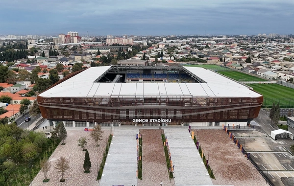 Prezident İlham Əliyev Gəncə Stadionunun açılışında iştirak edib