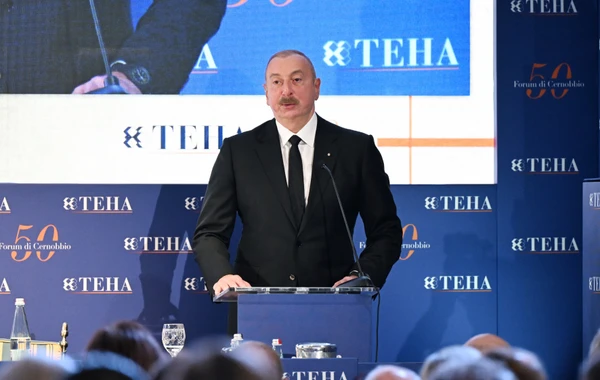 İlham Əliyev İtaliyada keçirilən Çernobbio Forumunda çıxış edib