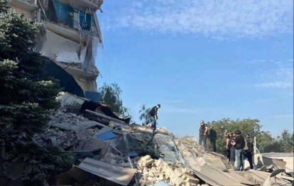 Ukraynada polis binası raketlə vuruldu