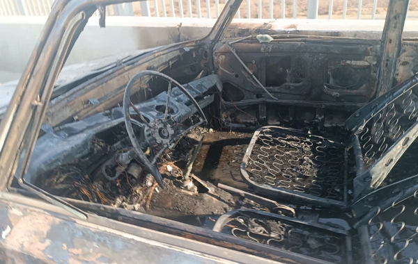 Tovuzda avtomobil yanıb, sürücü yanıq xəsarətləri alıb