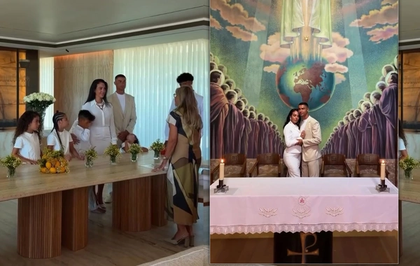 Kriştiano Ronaldonun nikahından yeni görüntülər yayıldı