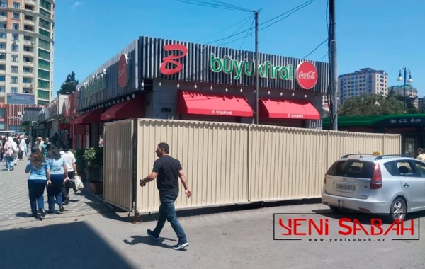 Bakının mərkəzində bəzi obyektlər sökülür