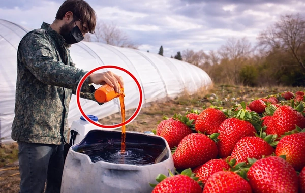 Azərbaycanda çiyələyə zəhərli maddələr qatılır? - Dəhşətli GÖRÜNTÜLƏR yayıldı