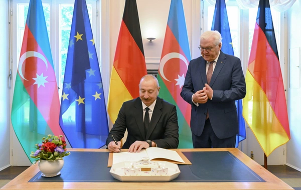 Azərbaycan və Almaniya prezidentlərinin təkbətək görüşü keçirilir