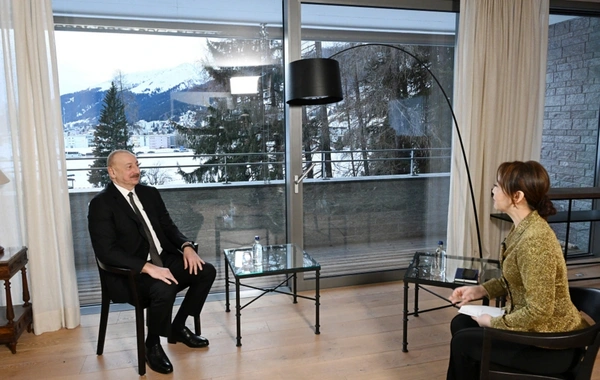 Prezident İlham Əliyev Davosdakı müsahibəsi ilə bağlı paylaşım edib