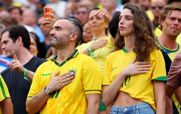 Braziliya - Norveç matçını dünya ulduzları tribunadan izləyib