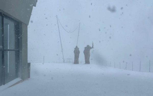 Snow fell in Antalya