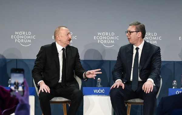 Prezident Davosda "Avrasiyanın iqtisadi özünəməxsusluğunun müəyyənləşdirilməsi" mövzusunda panel iclasında iştirak edib