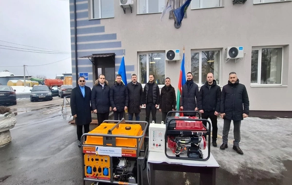 Azərbaycandan Ukraynaya göndərilən generatorlar İrpen şəhərinə verilib